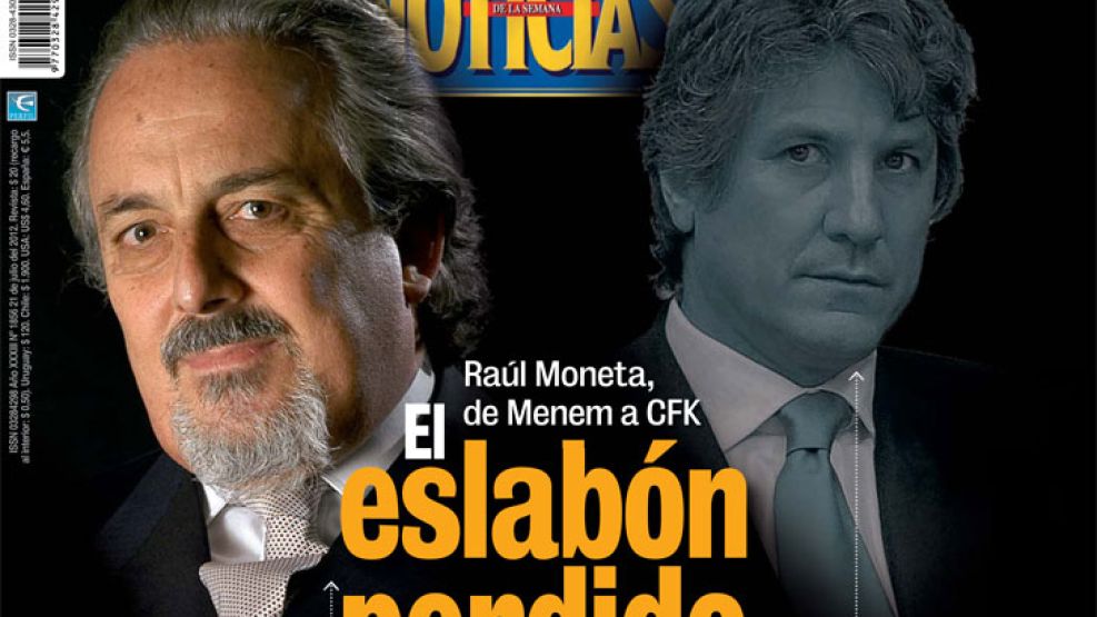 El ex banquero, Raúl Moneta, en la portada de la revista Noticias. 