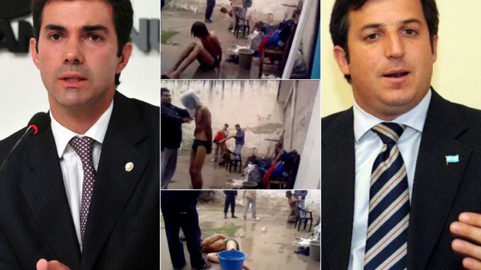 Las crudas imágenes de la tortura, le gobernador salteño Juan Manuel Urtubey y el ministro de Seguridad provincial, Eduardo Sylvester.