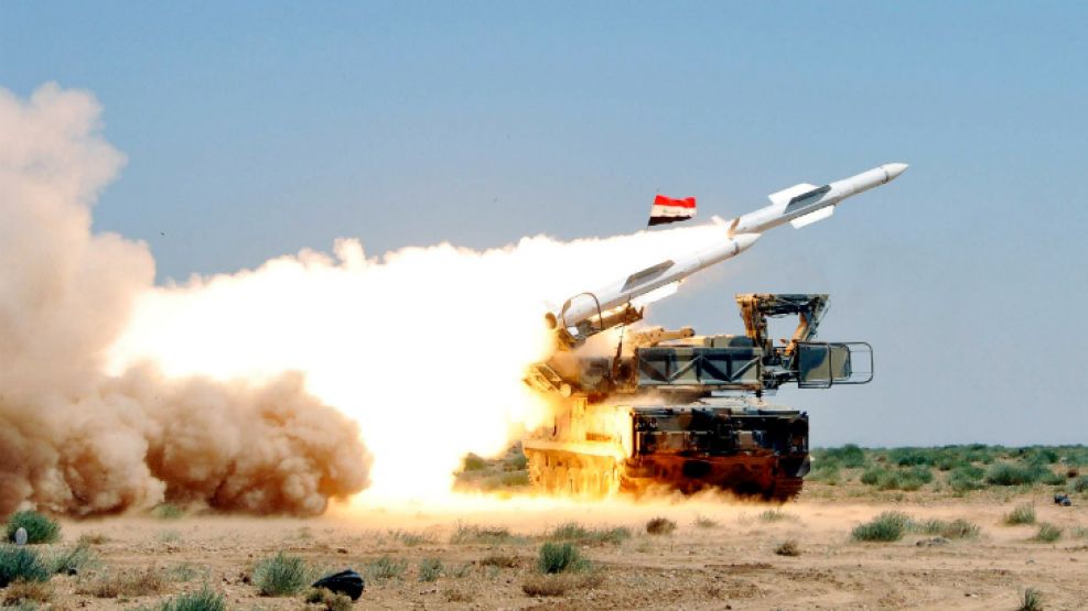 Foto de una prueba misilística provista por la Syrian Arab News Agency.