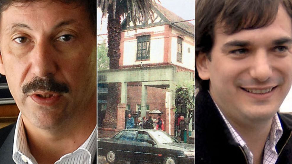 El intendente de San Isidro, Gustavo Posse, el Viejo Hospital de San Isidro y Alejandro Galmarini.