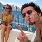 Sebastián Ortega y su novia en Miami