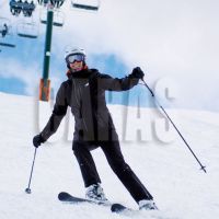 Nequi Galotti con su hijo, en Bariloche 
