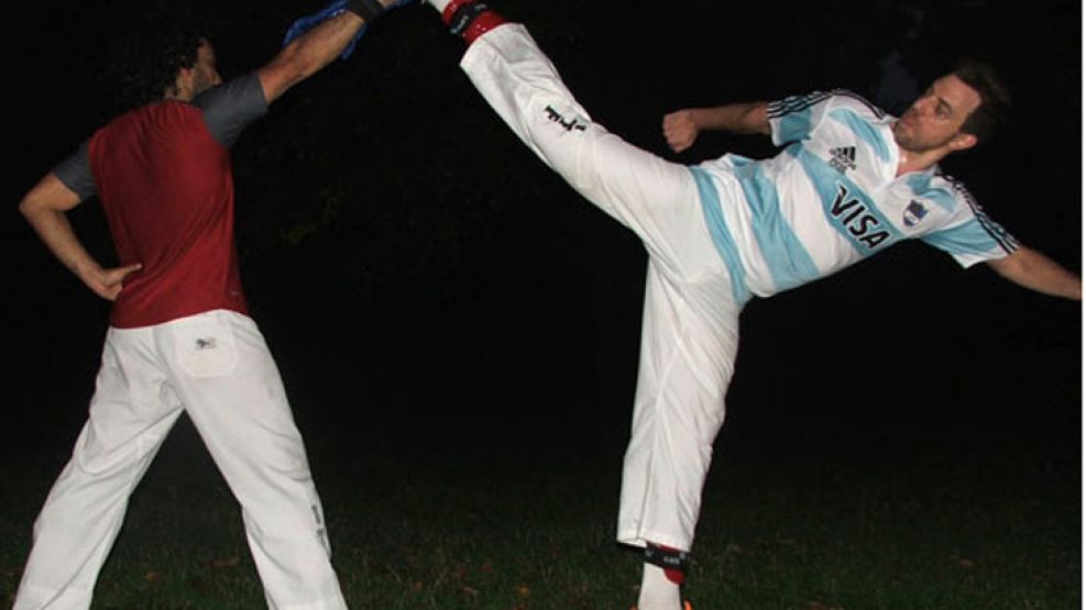 Diego Kravetz es un aficionado al Taekwondo.