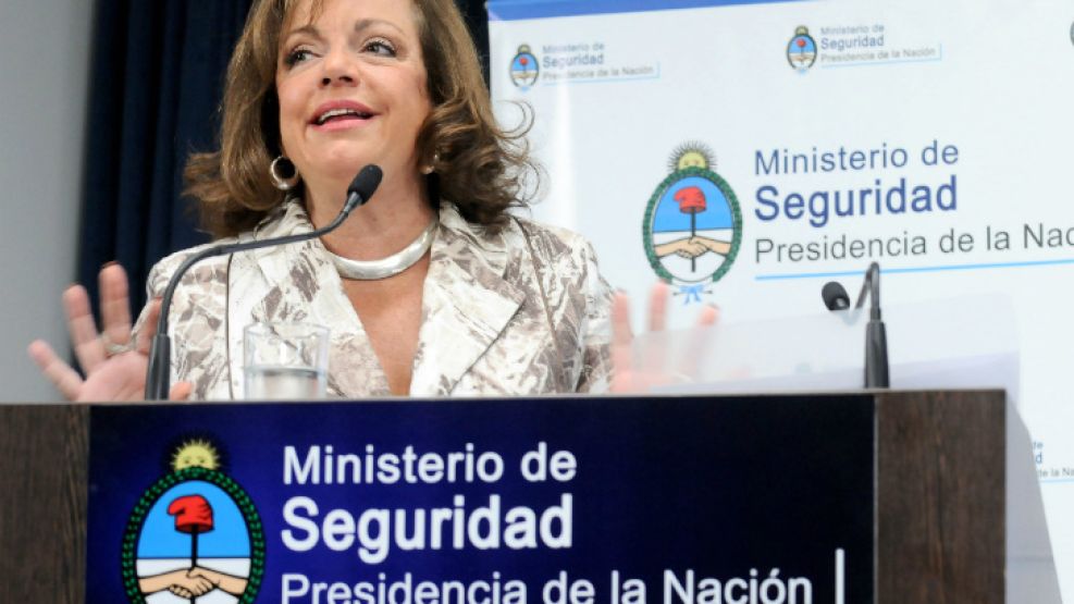 Nilda Garré, responsable del Ministerio de Seguridad.