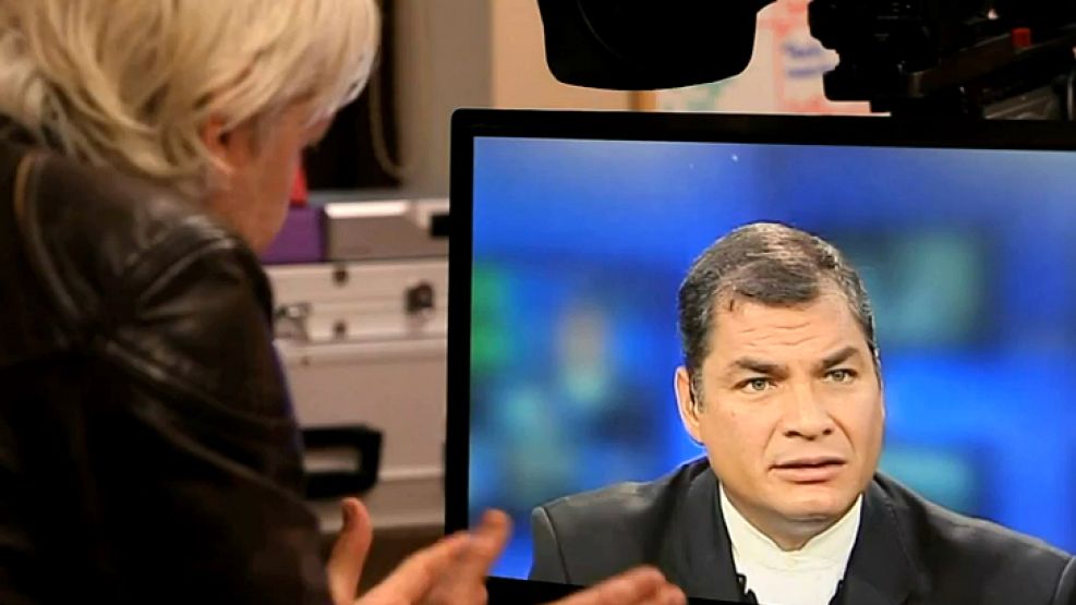 Julian Assange entrevistó en abril a Rafael Correa, desde Londres.