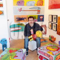 Espacio de Glam y arte moderno