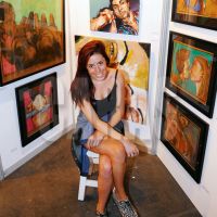Espacio de Glam y arte moderno