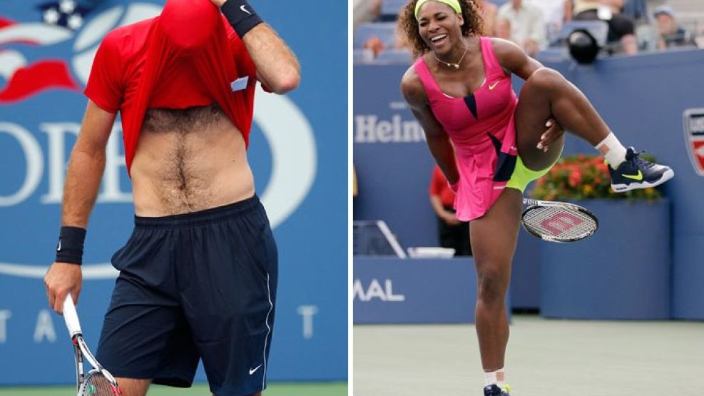 Delpo y Serena Williams dejaron su huella en el US Open.