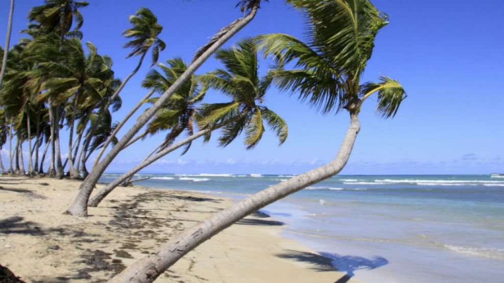 Vista de la Playa Bonita en la península de Samaná, República Dominicana.