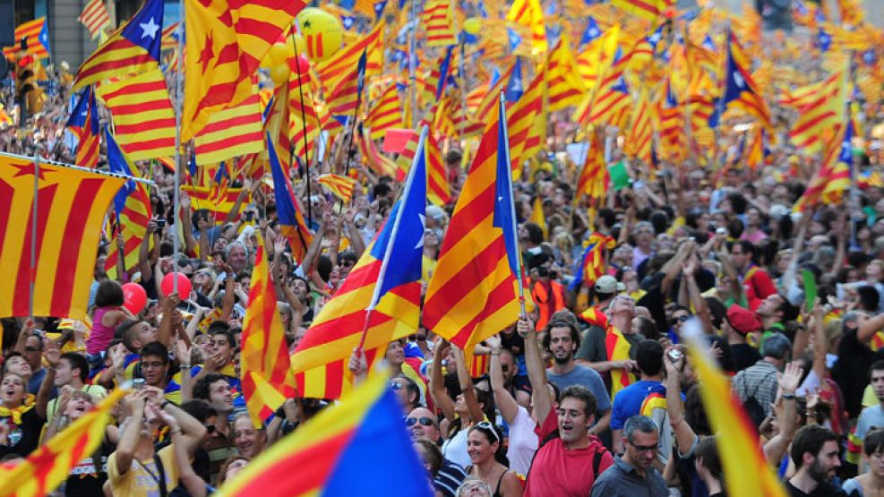 Colorida. La Diada, nombre con que se conoce la manifestación de Cataluña de cada 11 de septiembre, esta semana fue masiva.