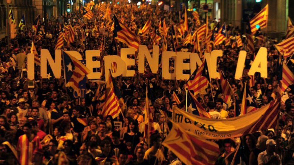 Colorida. La Diada, nombre con que se conoce la manifestación de Cataluña de cada 11 de septiembre, esta semana fue masiva.