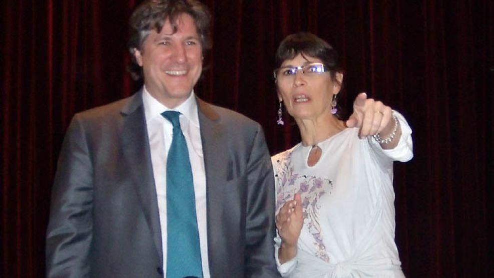 María Lucila Colombo junto al vicepresidente Amado Boudou.