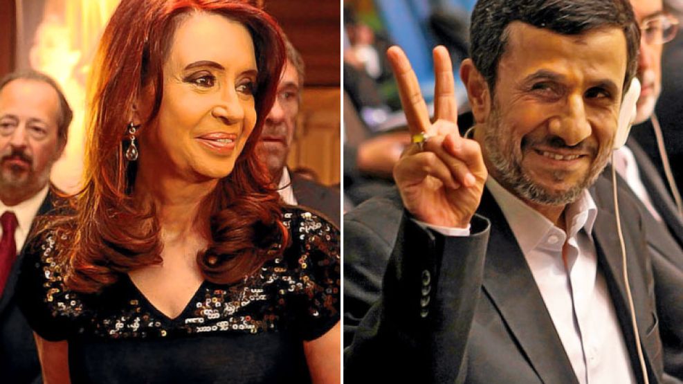 Juntos en la ONU. Cristina Kirchner, durante una visita a la exposición de Eva en Nueva York. Mahmoud Ahmadinejad, antes de su discurso en las Naciones Unidas.