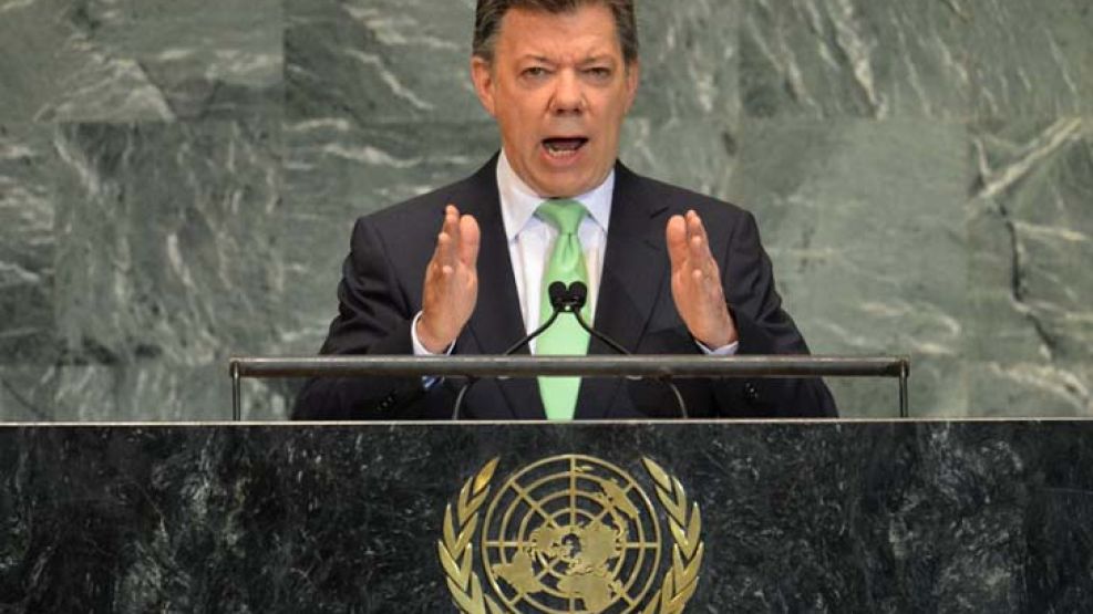 Juan Manuel Santos durante la reciente Asamblea de Naciones Unidas en Nueva York.