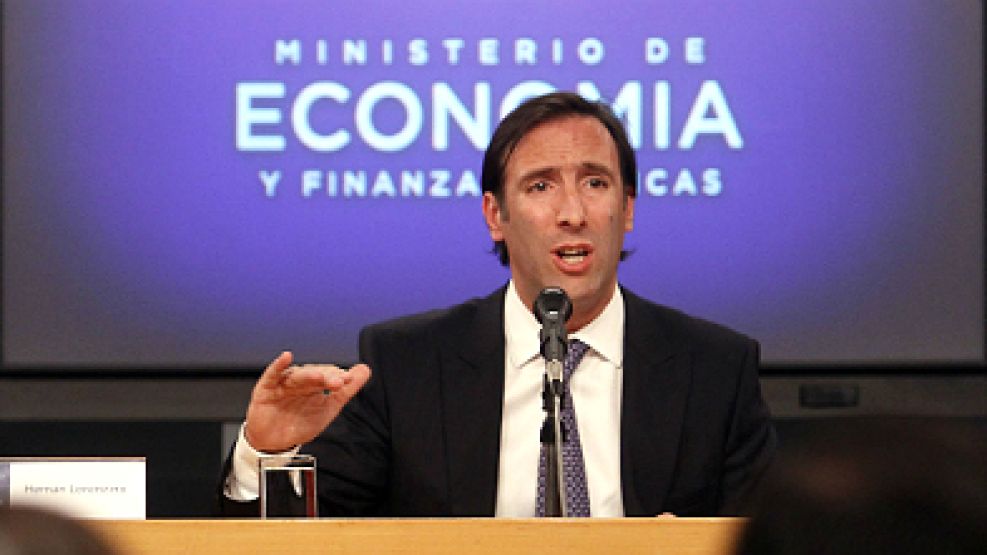 El ministro de economía Hernán Lorenzino.