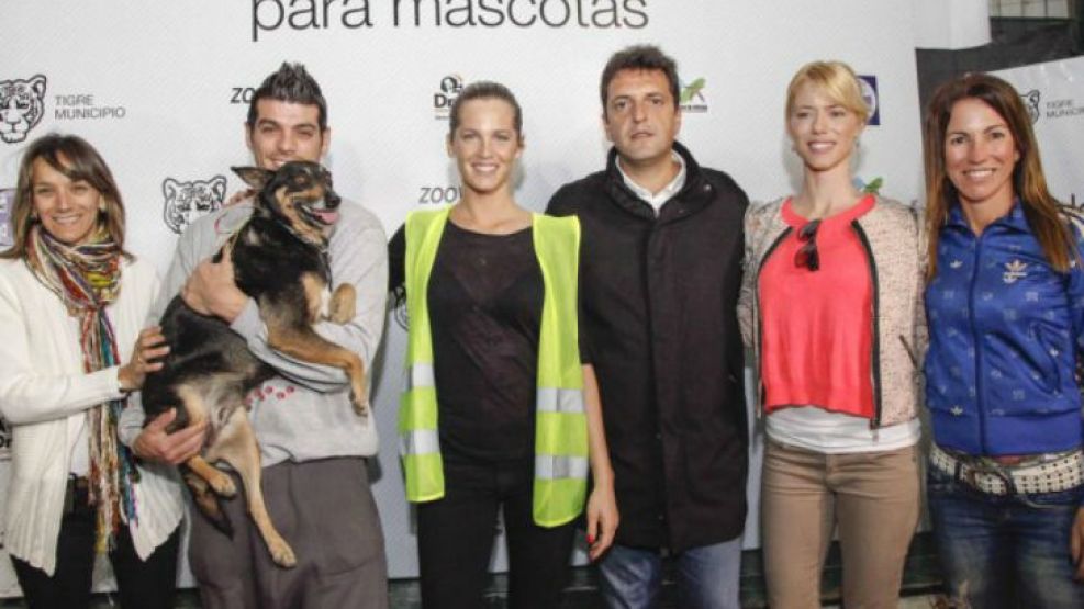 Malena, Cristian U, Liz Solari, Sergio Massa, Nicole Neumann y Magui Aicega.