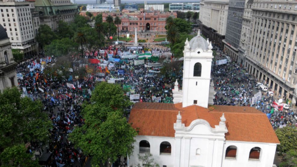 La movilización hacia Plaza de Mayo.