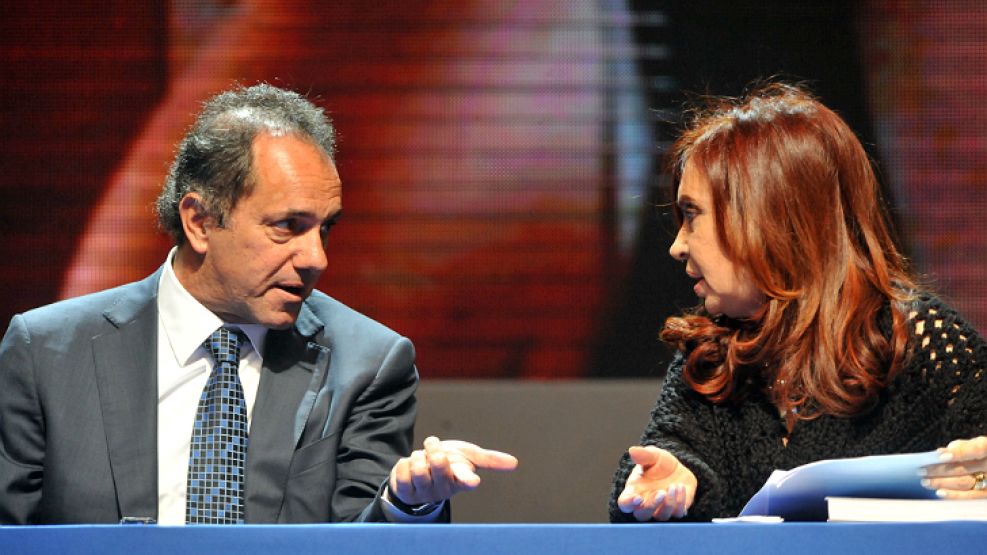 Intereses. Scioli necesita recursos. A CFK el enfrentamiento la perjudica en las encuestas.