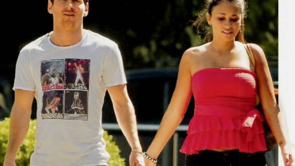 Messi y Antonella Roccuzzo