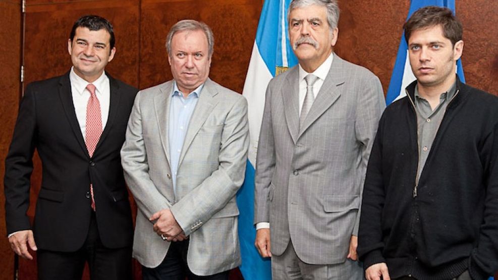 Peralta estuvo en la sede de YPF en Puerto Madero.