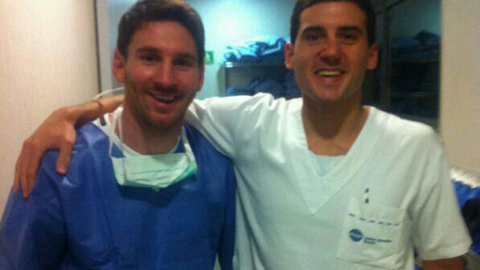 Messi con Emiliano Cavalieri.