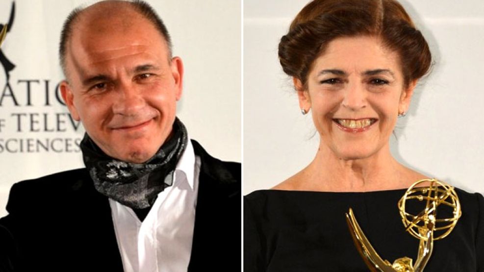 Grandinetti y Banegas, ganadores del Emmy por su actuación en "Televisión por la inclusión".