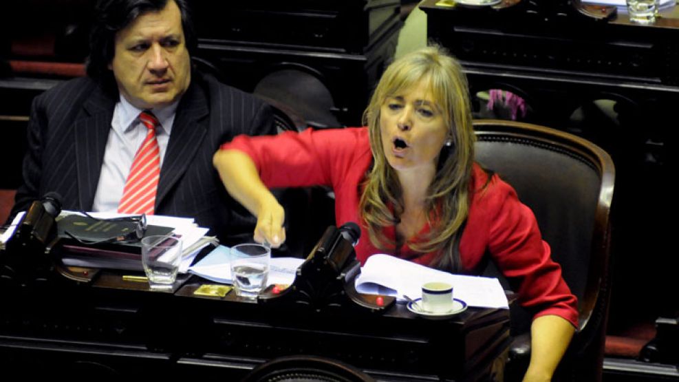 Silvia Vázquez, durante las encendidos debates de la ley de medios, hace tres años.