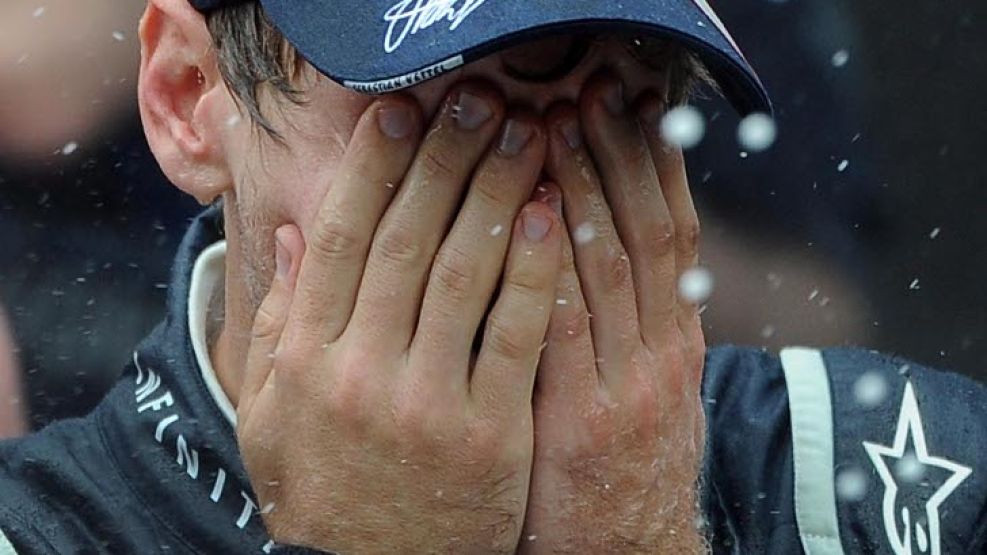 El llanto de Vettel tras conseguir el título.