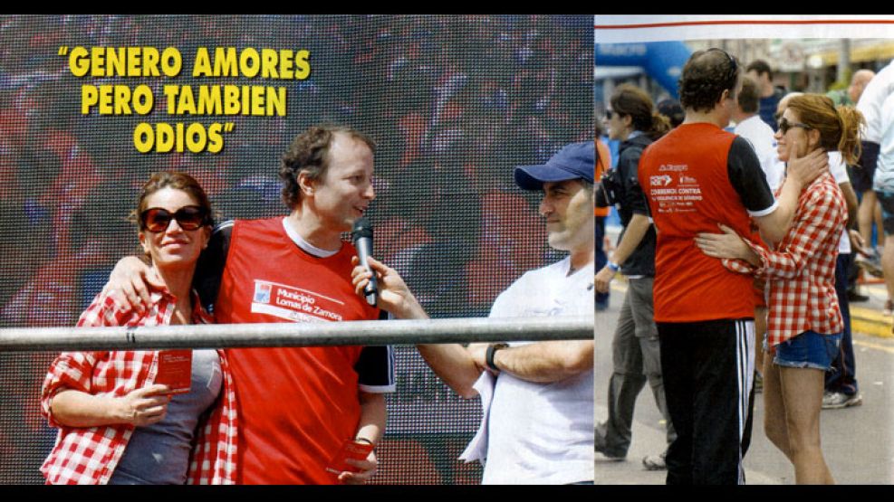 Martín Insaurralde y Florencia Peña, registrados por la revista Pronto. 