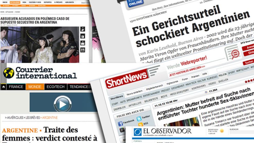 La noticia en los diversos medios del mundo.