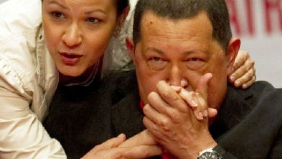 Chávez, junto a su hija Rosa. 