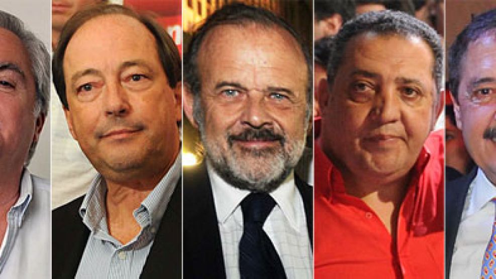 Federico Pinedo, Ernesto Sanz, Eduardo Amadeo, Luis D'Elía y Ricardo Alfonsín.