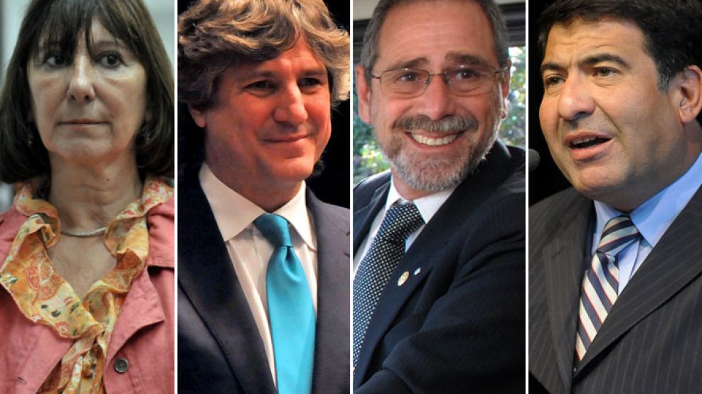 Miceli, Boudou, Jaime y Echegaray los funcionarios más complicados con la Justicia.