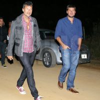 Tinelli, con su primo y su clon