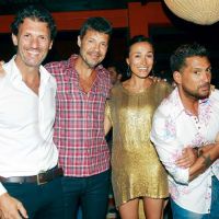 Tinelli, con su primo y su clon