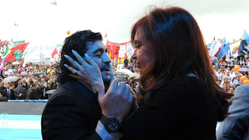 Diego Armando Maradona y Cristina Fernández