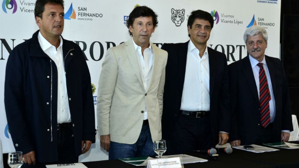 Sergio Massa (Tigre), Gustavo Posse (San Isidro), Jorge Macri (Vicente López) y Luis Andreotti (San Fernando).  