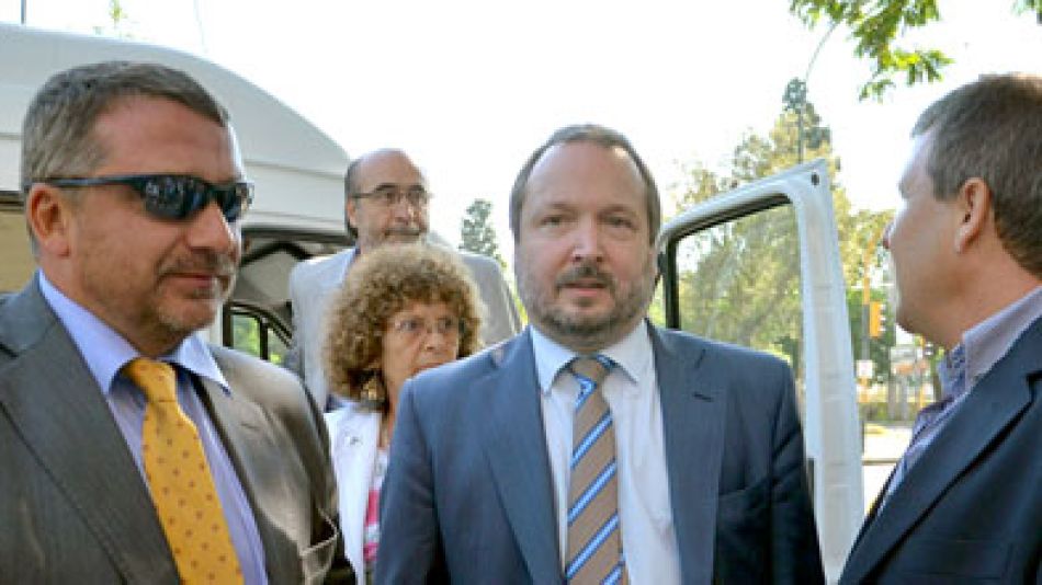 Sabbatella a principio de mes en Córdoba, donde hizo la presentación en la Justicia local.