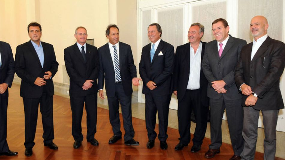 Scioli y Massa se fotografiaron juntos, aunque evitaron hablar de elecciones y candidaturas.