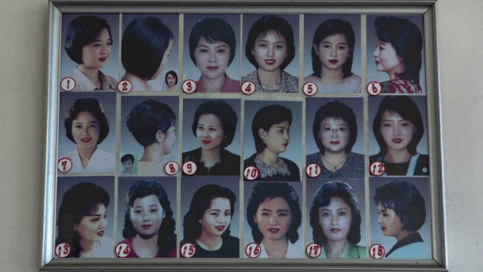 Los 18 cortes de pelo autorizados por el gobierno de Corea del Norte.