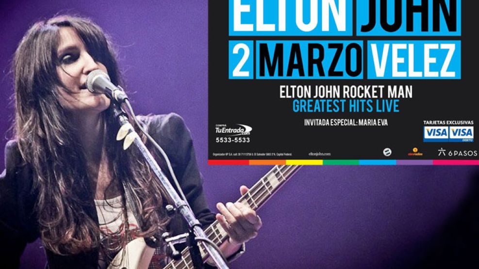 "Confirmadooo!! el 2 de Marzo abrimos Elton John en Velez", escribió la artista en su Facebook.