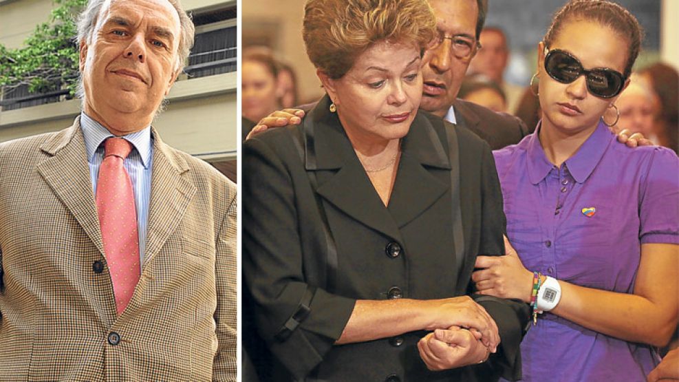 Sadous. El ex embajador anticipa un mayor liderazgo de Brasil. Rousseff, conmovida frente al féretro.