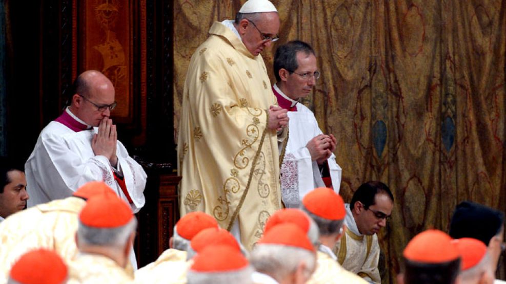 Francisco les habló a los cardenales y los aconsejó en una audiencia realizada hoy en el Vaticano.