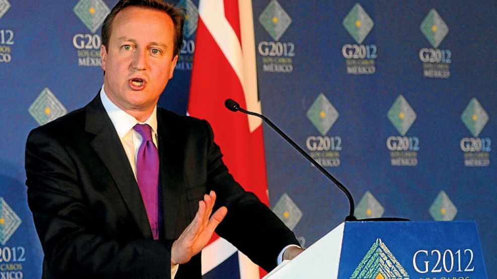 Cameron. El primer ministro británico calentó el tema Malvinas.