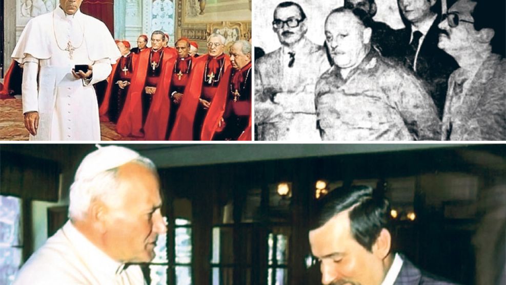 Iglesia y estado. La película Las sandalias del pescador y el papa austero, Néstor Kirchner en la Guerra de Malvinas y Juan Pablo II con Lech Walesa.