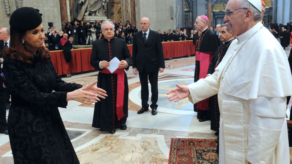Cristina Fernández y el papa Francisco, los dos argentinos con más poder en el mundo. 