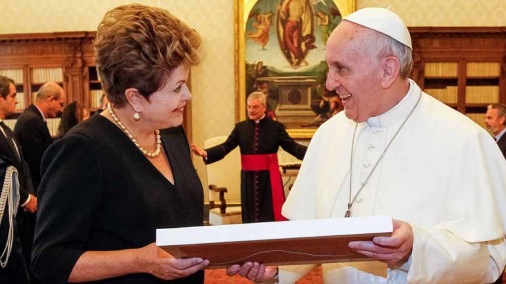 Este mediodía en Roma, se produjo el segundo encuentro entre la presidenta de Brasil y el Papa.