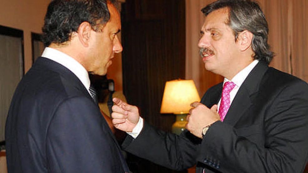 Scioli y Alberto Fernandez, los nuevos aliados de cara a las legislativas.