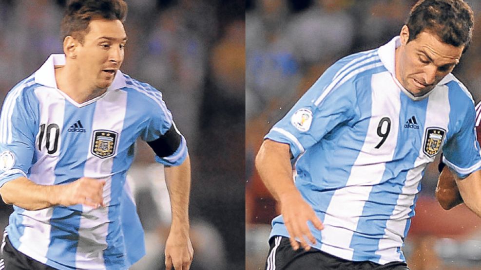 Complementarios. En la Selección, Leo es goleador y asistidor de un nueve que en el Barcelona no tiene. Higuaín es su mejor interlocutor.