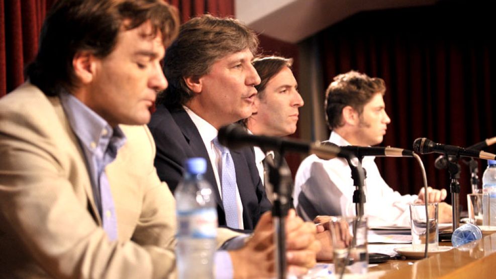 Kiciloff, Lorenzino y Boudou en conferencia de prensa